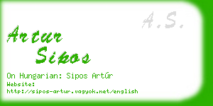 artur sipos business card